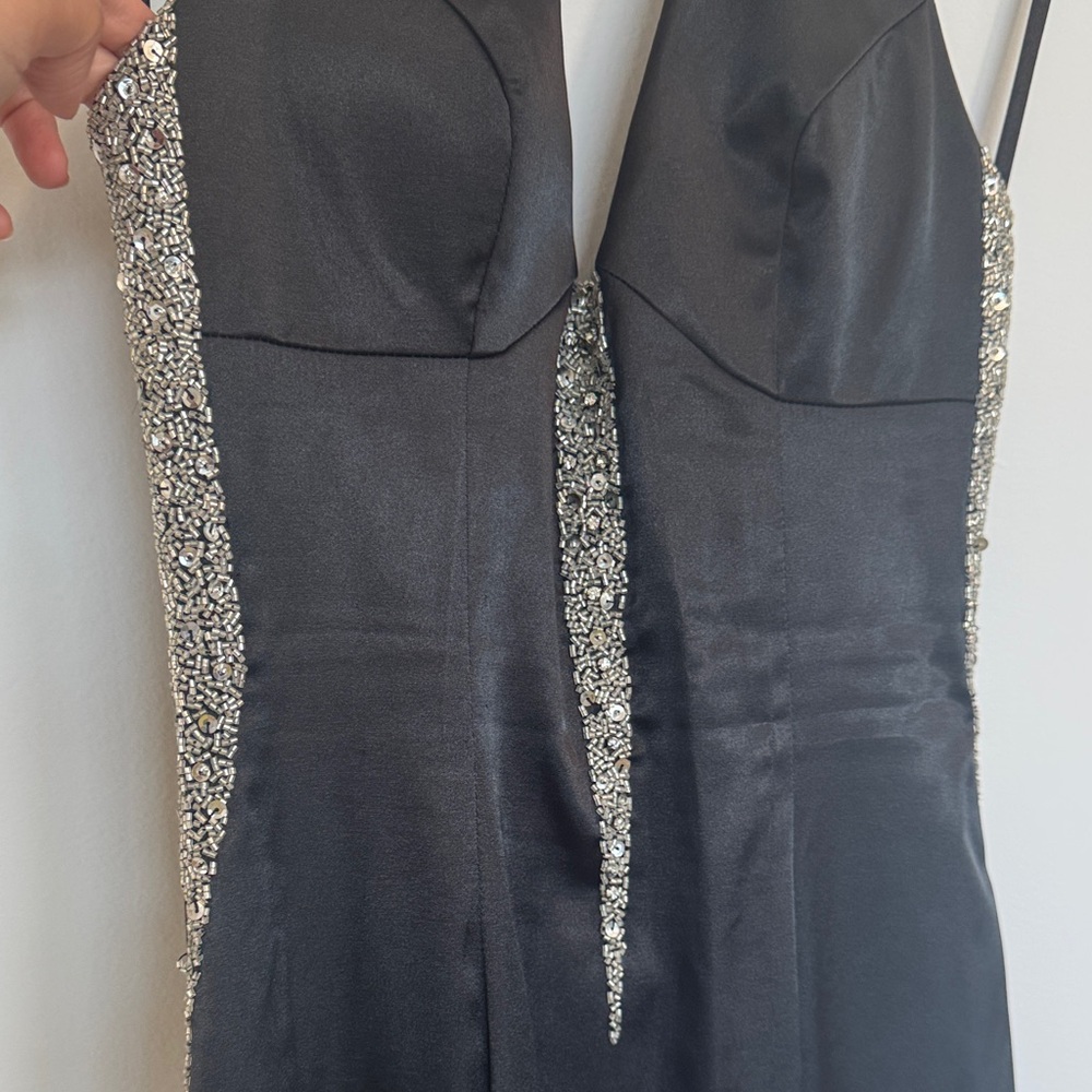 Cache Black Backless Halter Dress